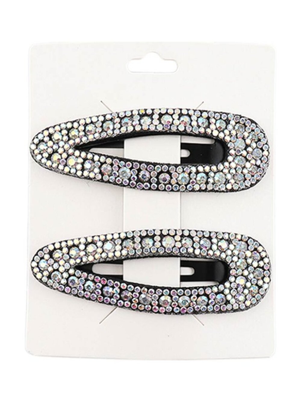 Rhinestone Embellished Snap Hair Clip Set of 2 - Picture 6 of 6